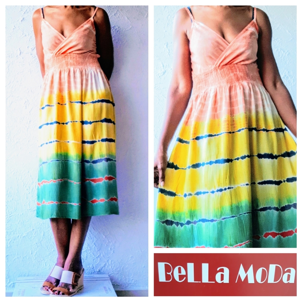 BOHO Tie-Dye, Comfy Summer Dress